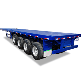 4 Axles  Flatbed Air Suspension Semi Trailer